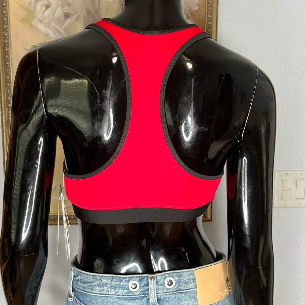 Adidas Techfit Bra Non-Padded Sz S Red & Black NWT